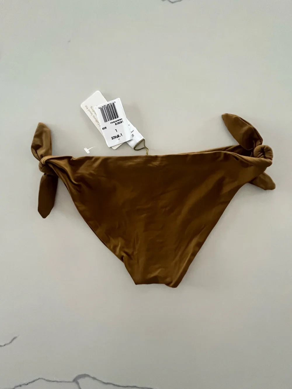 NWT L*SPACE Caruso Tie Side Low Rise Bikini Bottom in Moss Size Large